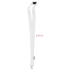 Lanyard in RPET colore bianco