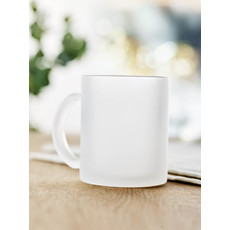 Tazza in vetro opaco ml colore bianco trasparente