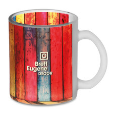 Tazza in vetro opaco ml colore bianco trasparente