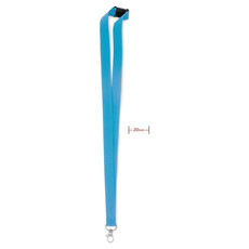 Lanyard con gancio in metallo colore turchese