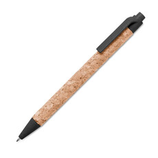 Penna a sfera eco in sughero e paglia colore nero