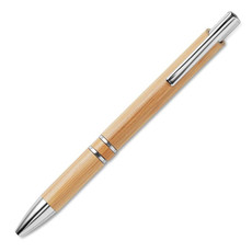 Penna a sfera in bamboo e alluminio colore legno MO9482-40