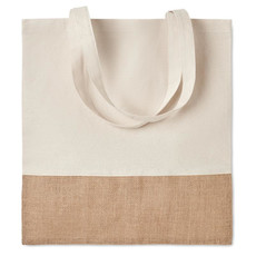 Shopper cotone e juta colore beige MO9518-13