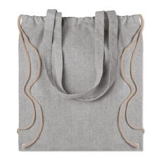 Sacca shopper in cotone riciclato colore grigio