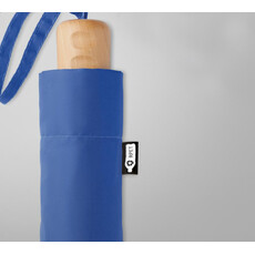 Ombrello pieghevole 21 pollici in tessuto riciclato colore blu royal