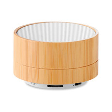 Speaker bluetooth in bamboo colore bianco