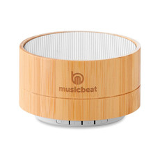 Speaker bluetooth in bamboo colore bianco