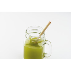 Set due cannucce in bamboo colore beige