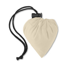 Shopper in cotone naturale ripiegabile colore beige