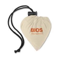 Shopper in cotone naturale ripiegabile colore beige