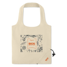 Shopper in cotone naturale ripiegabile colore beige