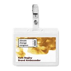 Porta badge in PVC colore trasparente