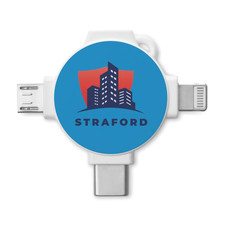 Cavo adattatore 3 in 1 colore bianco