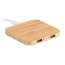 Caricatore wireless con hub USB colore legno MO9698-40