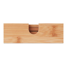 Set sotto bicchieri in bamboo colore legno