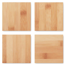 Set sotto bicchieri in bamboo colore legno