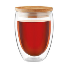 Bicchiere in doppio vetro 350 ml colore trasparente