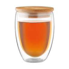 Bicchiere in doppio vetro 350 ml colore trasparente