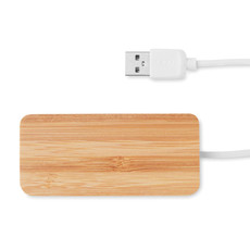 Multi porta USB in bamboo colore legno