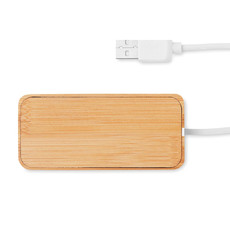 Multi porta USB in bamboo colore legno