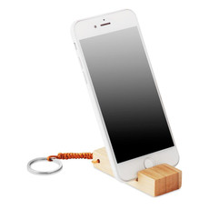 Portachiavi e stand telefono in bamboo colore legno