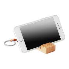 Portachiavi e stand telefono in bamboo colore legno