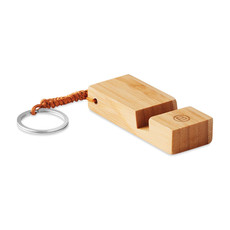 Portachiavi e stand telefono in bamboo colore legno