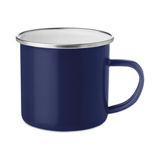 Tazza vintage smaltata colore blu