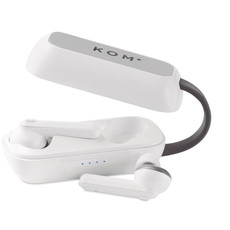 Auricolari e base di carica wireless colore bianco