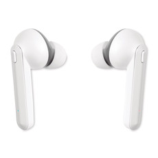 Auricolari e base di carica wireless colore bianco