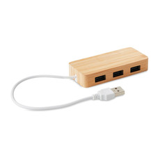 Multi porta USB in bamboo colore legno MO9738-40