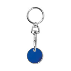 Portachiavi con gettone EURO colore blu royal MO9748-37