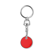 Portachiavi con gettone EURO colore rosso MO9748-05