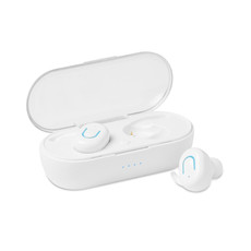 Set 2 auricolari wireless Bluetooth TWS 5.0 colore bianco MO9754-06