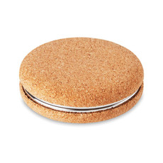 Specchietto doppio in sughero colore beige