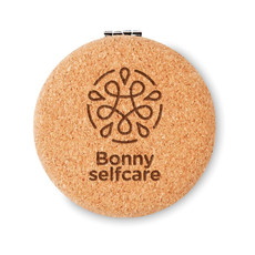 Specchietto doppio in sughero colore beige