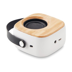 Speaker 3W in bamboo colore bianco
