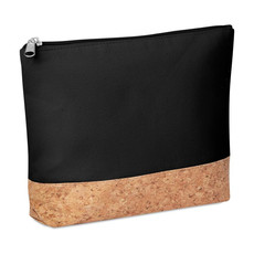 Portacosmetici in cotone e sughero colore nero