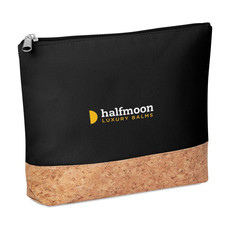 Portacosmetici in cotone e sughero colore nero