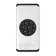Powerbank 10000 mAh  con ventose colore argento opaco
