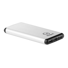 Powerbank 10000 mAh  con ventose colore argento opaco