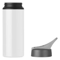 Bottiglia da 600 ml con beccuccio pieghevole colore bianco