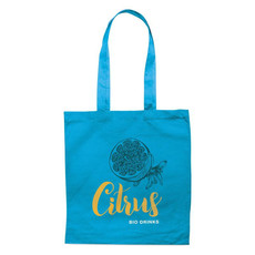 Shopper in cotone colorato da 180gr colore turchese