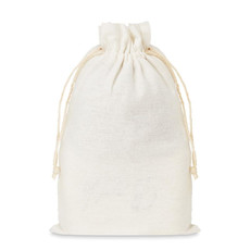 Set bagno in pouch di cotone colore beige