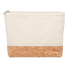 Portacosmetici in cotone e sughero colore beige MO9817-13