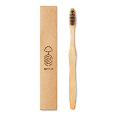 Spazzolino da denti in bamboo colore nero