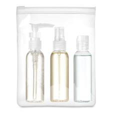 Porta cosmetici da viaggio colore trasparente