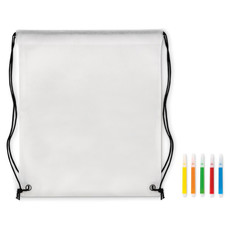 Sacca da colorare per bambini colore bianco