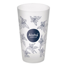 Bicchiere riutilizzabile 550ml colore bianco trasparente