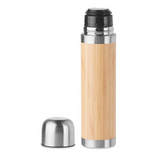 Thermos rivestito in bamboo colore legno
